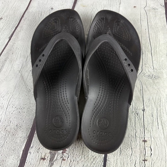 Crocs‎ KADEE II ~ Flip Flops/Thong Sandals - Women's Size 6 Brown - Picture 5 of 9